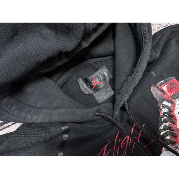 Air Jordan Flight Hoodie Chicago Lost and Found Sneaker Shoes Black Nike Men's M - Picture 4 of 5
